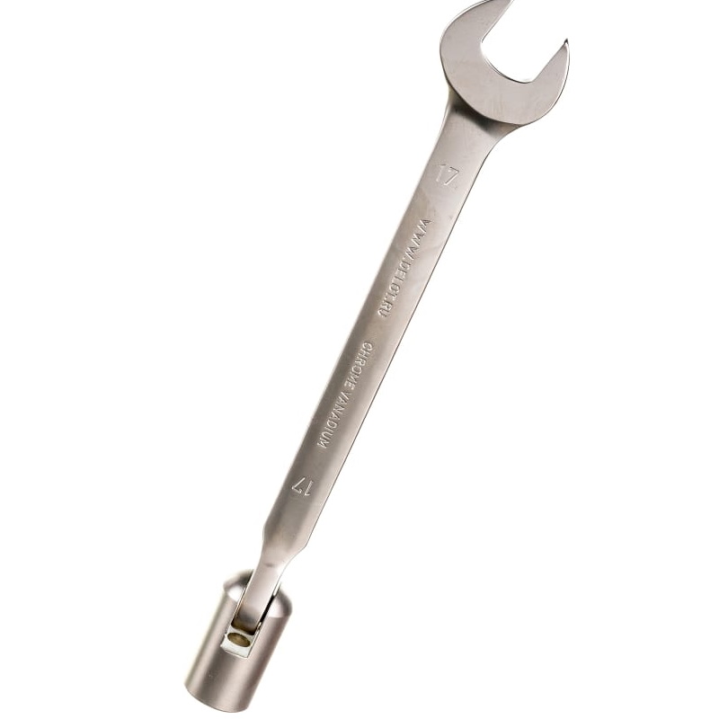 Ключ комбинированный Дело Техники 516017, шарнирный 17 мм ключ шарнирный дело техники 517154 двусторонний 14х15 мм