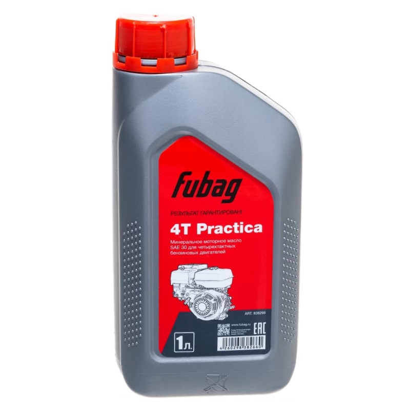 Масло для четырехтактных двигателей Fubag Practica (SAE 30, 1 литр) компрессорное масло лукойл стабио 46 1 литр