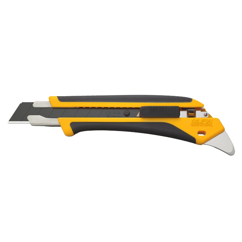 Нож Olfa Autolock OL-L5-AL, двухкомпонентный корпус, 18 мм металлический нож olfa ol ml с выдвижным лезвием 18 мм