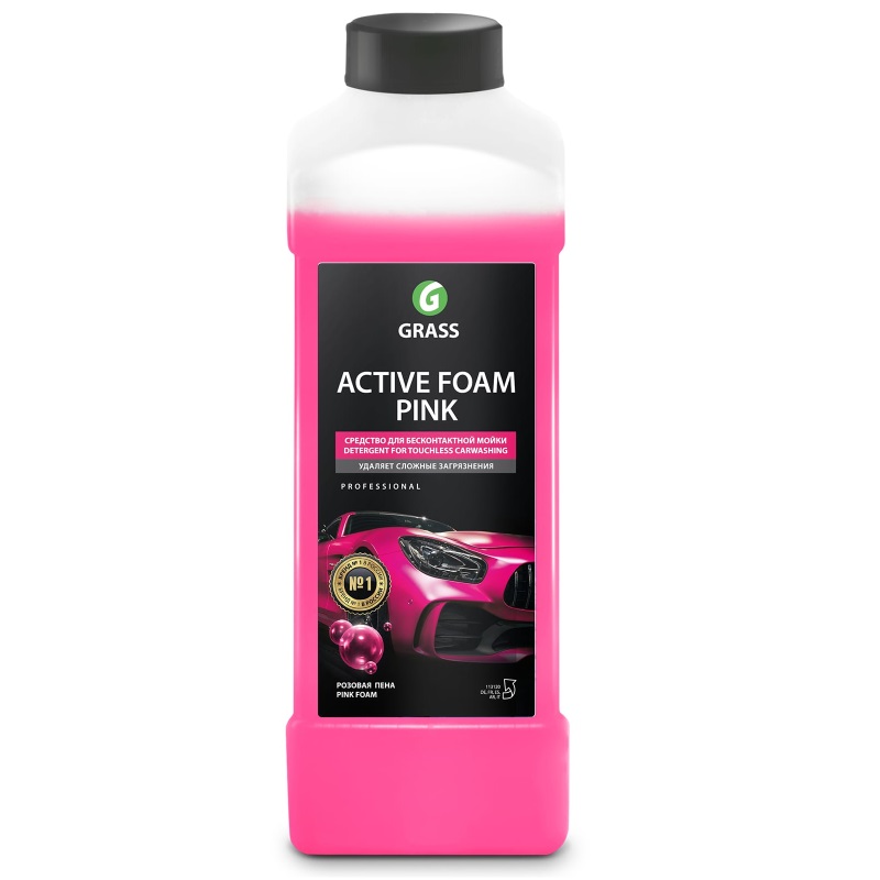Активная пена Grass Active Foam Pink 113120 (1 л) шампунь в канистре для мойки avs active foam standart pf 30