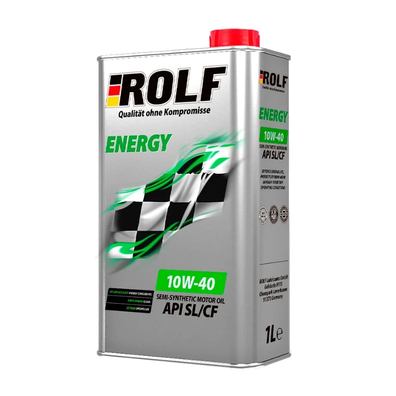 Масло моторное полусинтетика Rolf Energy SAE 10W-40 API SL/CF ACEA A3/B4 1 л 9333280 полусинтетическое моторное масло rolf