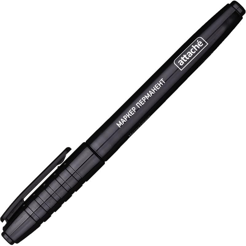 Маркер перманентный Attache, черный 155797, 1.5-3 мм маркер attache