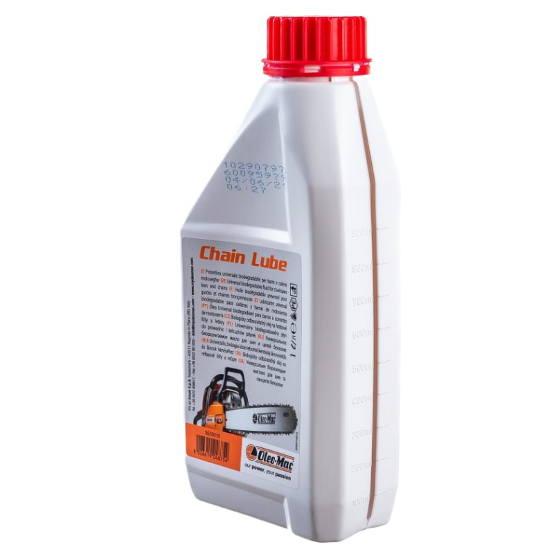 Масло для цепей Oleo-Mac CHAIN LUBE, биоразлагаемое 1 л. масло для смазки цепей и шин champion 952828 5 л