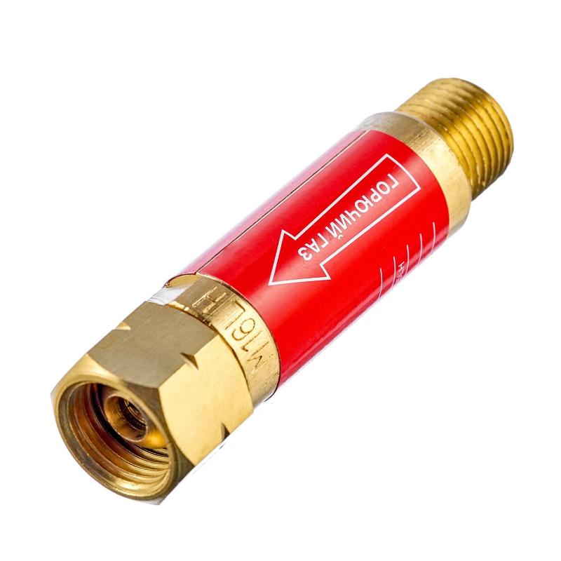 Клапан огнепреградительный газовый КОГ (на резак или горелку) М16х1.5LH огнепреградительный быстросъемный клапан для резака yildiz