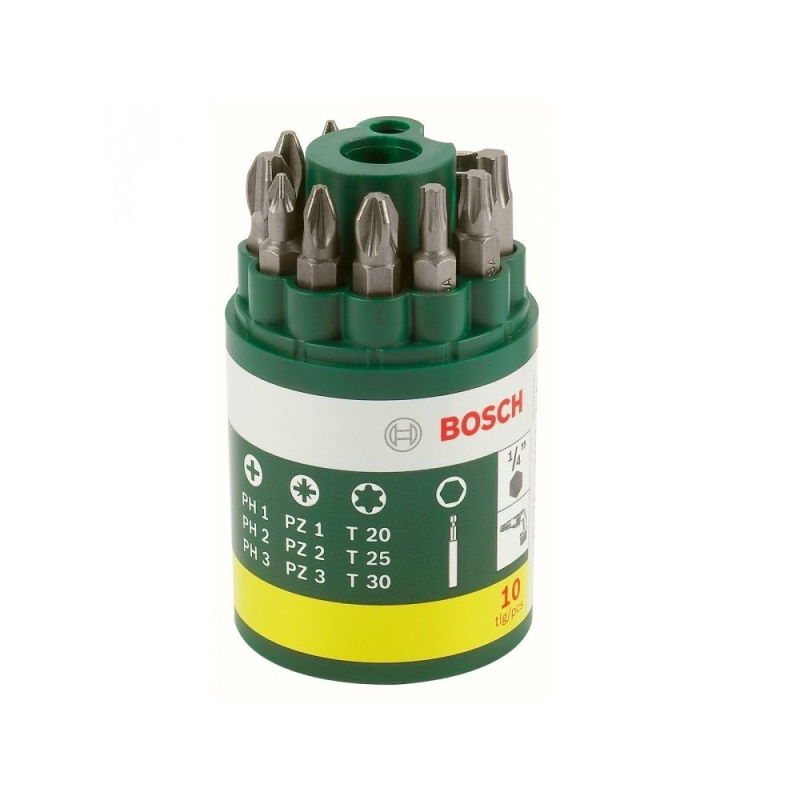Набор бит Bosch 2.607.019.452 (длина 25 мм, количество 10шт, материал S2)