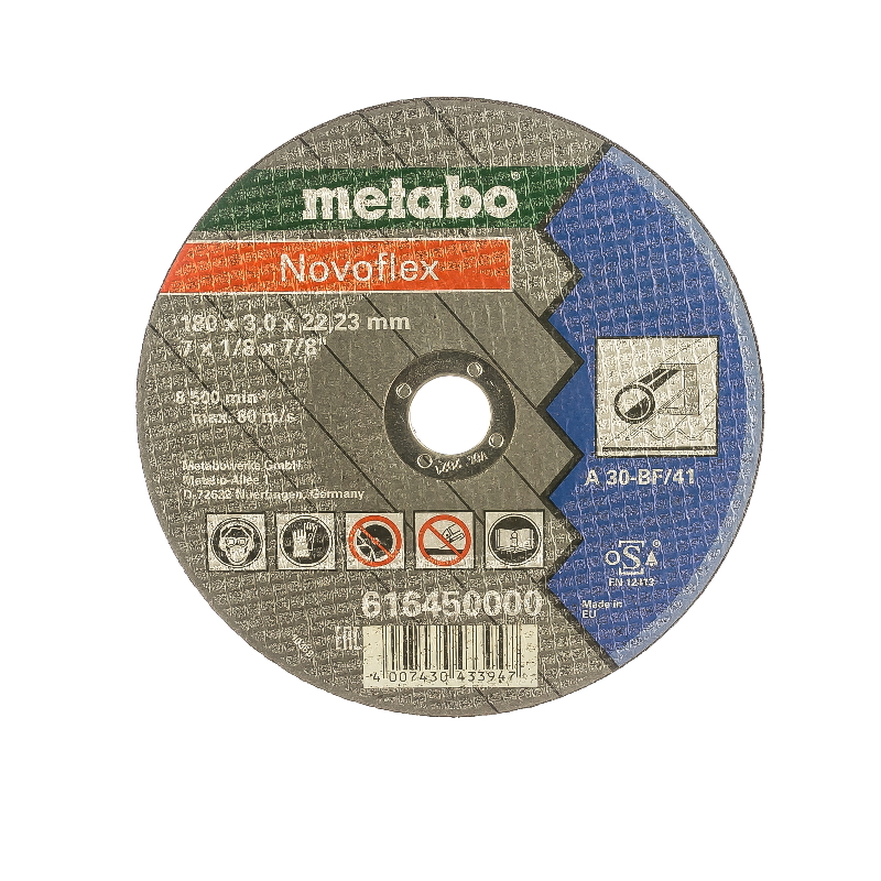 Отрезной круг по стали Metabo Novoflex 616450000 (180x3 мм) твердый полировочный круг для эксцентриков sonax
