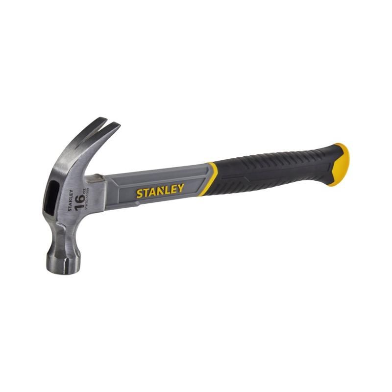 Молоток плотницкий Stanley STHT0-51309 FIBERGLASS (вес 450 гр, с гвоздодером) молоток stanley 151037 steelmaster 600 г