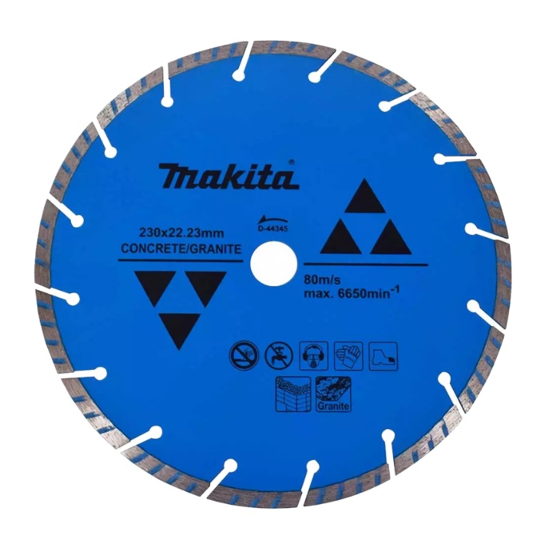 алмазный диск makita турбо эконом d 52803 по бетону мрамору 125x22 23 мм Алмазный диск сегментированный Makita Турбо D-44345 по бетону/граниту 