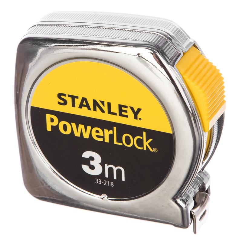 Рулетка Stanley Powerlock 0-33-218 (3 м, 12.7 мм) металлический рубанок stanley