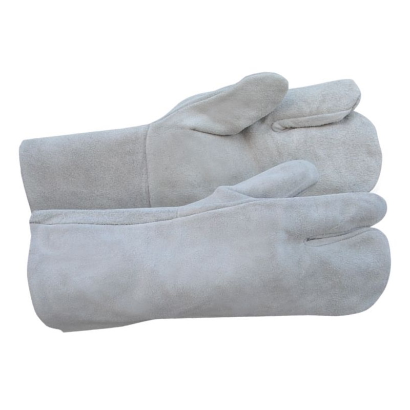 Трехпалые спилковые краги ЭКСТРА-3, 35 см (пара) зимние спилковые рукавицы nitras пара