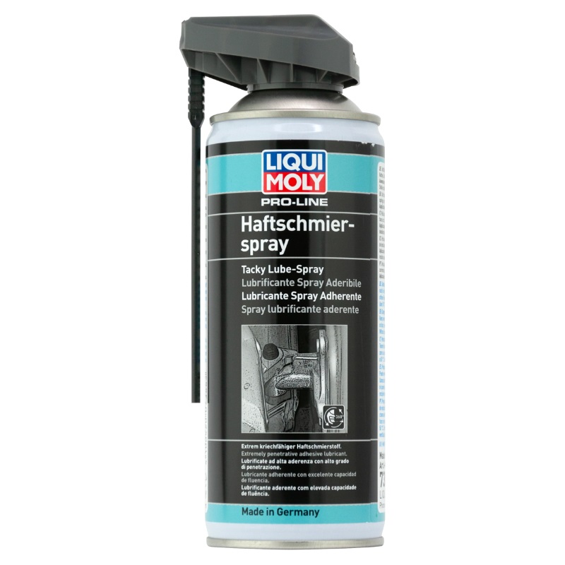 Профессиональная сверхлипкая смазка-спрей Liqui Moly Pro-Line Haftschimer Spray (0,4 л) 7388 эффективный очиститель масляной системы liqui moly