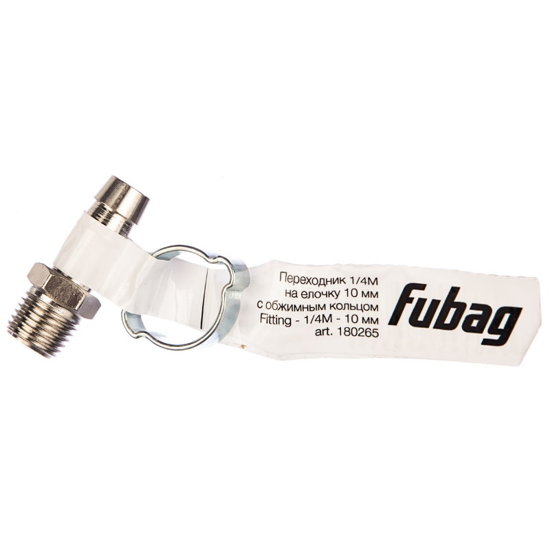 переходник fubag 180252 1 4 f на елочку 10 мм с обжимным кольцом 10x15 мм Переходник Fubag 180265 (10 мм, 1/4