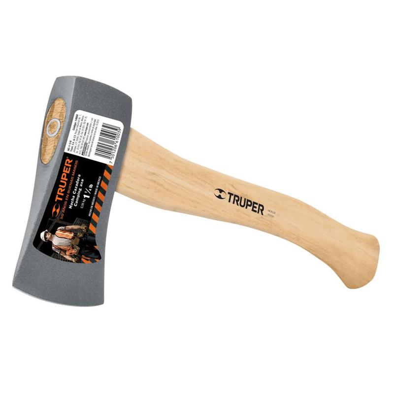 Топор Truper HC-1-1/4 14950 с деревянной рукояткой, 565 гр. лопата дренажная truper фибергласовая ручка pes f 17152