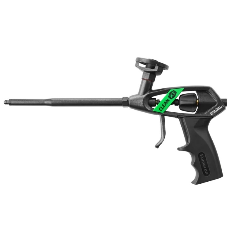 Пистолет для монтажной пены Fomeron Clean ХТ 590008 (пластиковый корпус, игольчатый клапан, вес 0.48 кг) усиленный пистолет для монтажной пены вихрь