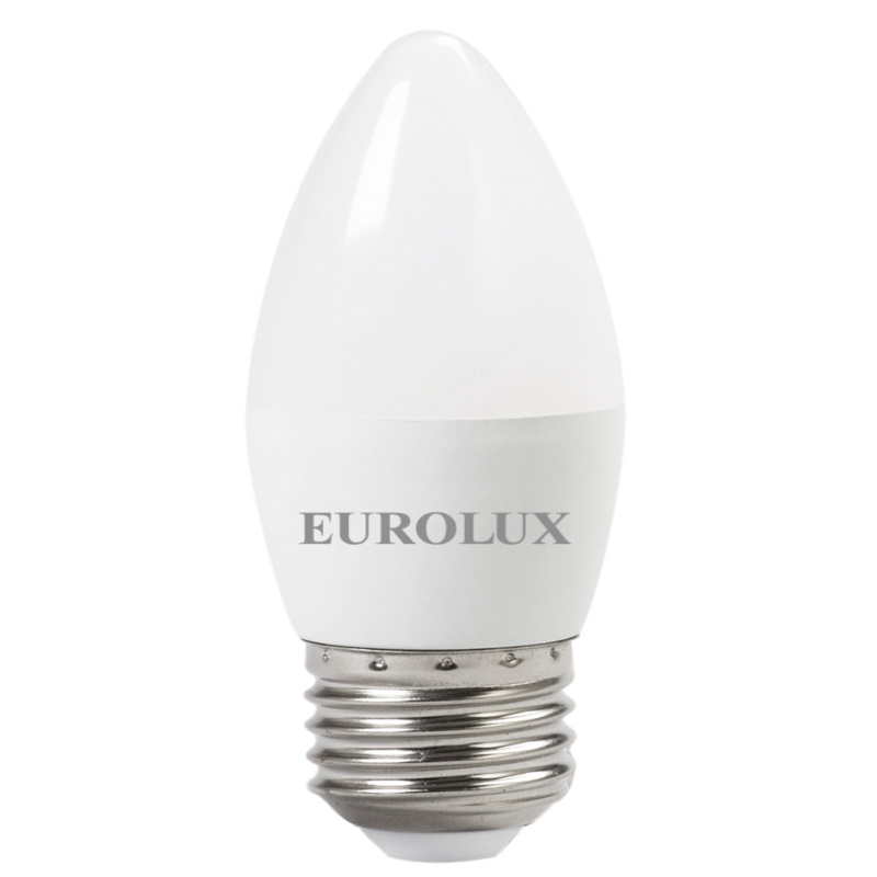 Светодиодная лампа Eurolux LL-E-C37-6W-230-4K-E27 светодиодная лампа eurolux ll e a60 11w 230 2 7k e27