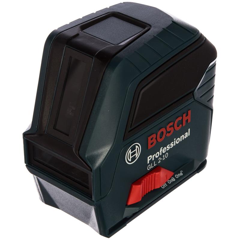 Лазерный нивелир Bosch GLL 2-10 0.601.063.L00 (2 луча, линейный, дальность без приемника 10 м) лазерный нивелир bosch quigo 0 603 663 521 автоматическое выравнивание 2 луча вес 0 22 кг
