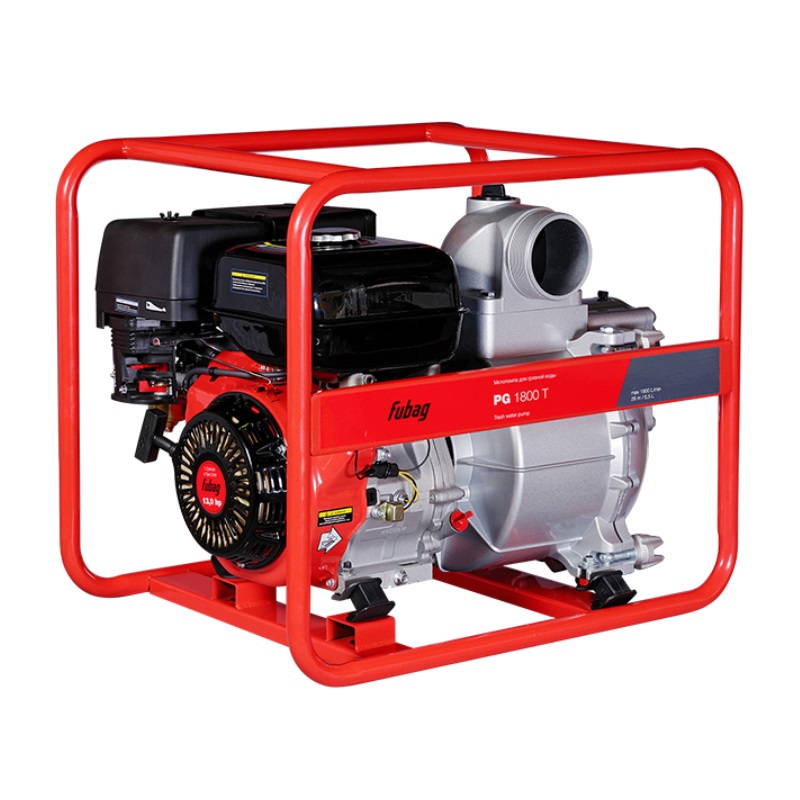 Мотопомпа для сильнозагрязненной воды Fubag PG 1800 T траверса для вывешивания двигателя на 500 кг l 1800 мм станкоимпорт