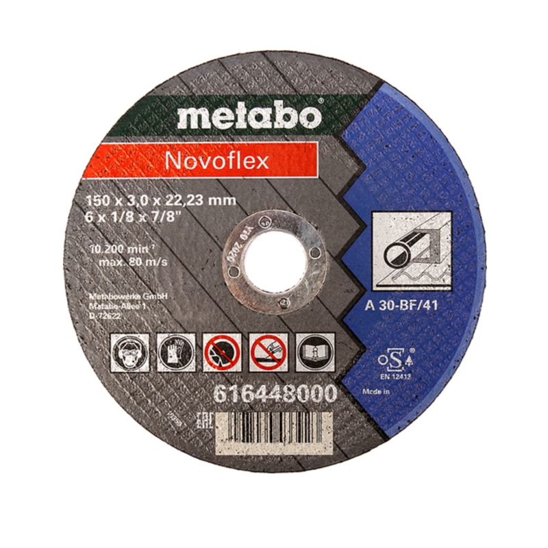 Отрезной круг по стали Metabo Novoflex 616448000 (150x3 мм) зачистной круг metabo sp novoflex 617173000 230x6 мм