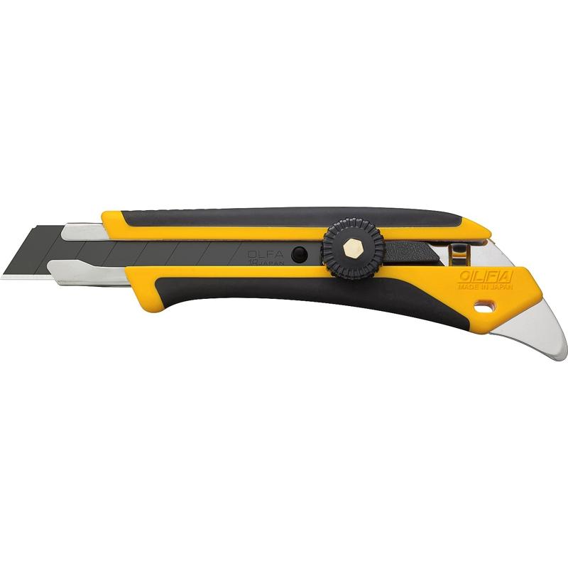 Нож для рукоделия Olfa OL-L-5 (ширина 18 мм, двухкомпонентный корпус, быстрая замена, направляющие, блистер) металлический нож olfa ol ml с выдвижным лезвием 18 мм